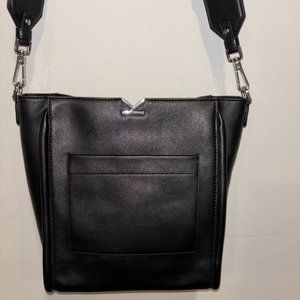 Calvin Klein Black Crossbody Bag with Silver Details - OS